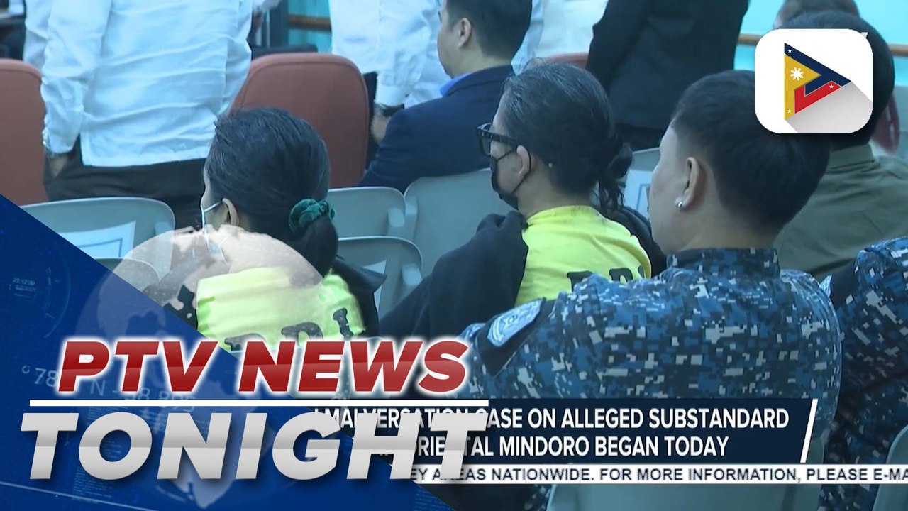 Pre-trial on malversation case on alleged substandard P289.5M flood control projects in Oriental Mindoro began today
