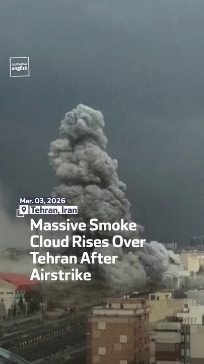 Massive Smoke Cloud Rises Over Tehran After Airstrike