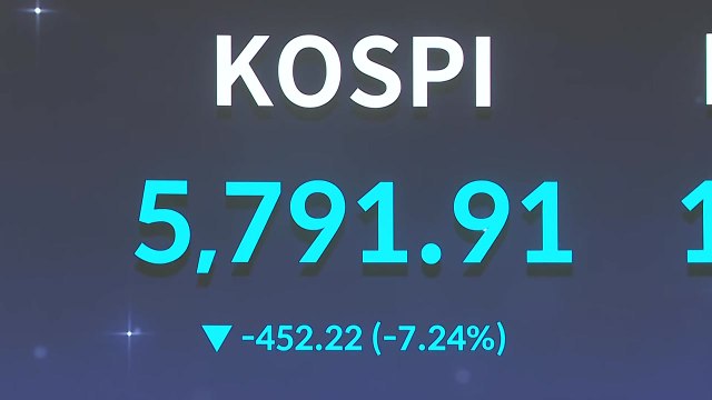 코스피 7% 급락 5,700선 후퇴...낙폭 사상 최대 / YTN