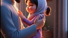 Father Give Dua To Cute Baby Girl Ai Video