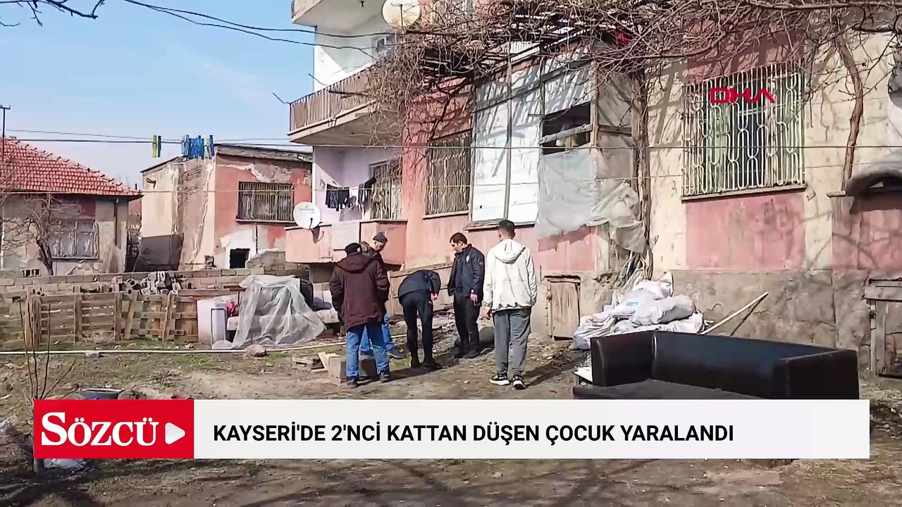 Kayseri'de 2'nci kattan düşen çocuk yaralandı