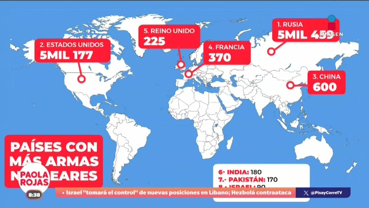 ¿Cuáles son los países que tienen más armas nucleares? | DPC con Paola Rojas
