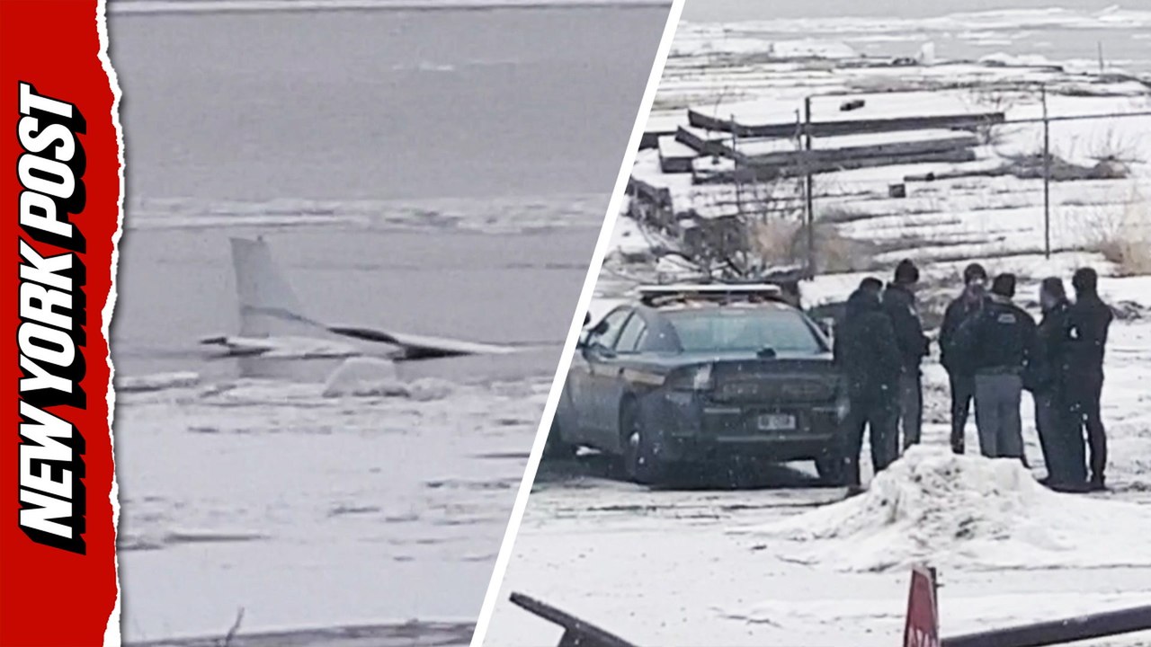 Pilot and passenger swim to safety after their Cessna 172 crashes into icy Hudson River