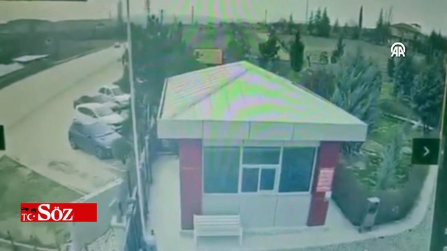 Kırıkkale'de 1 kişinin yaralandığı trafik kazası güvenlik kamerasında
