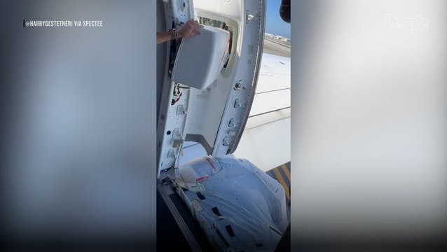 Passenger Films Terrifying POV of Slide Evacuation from United Plane at LAX After Engine Burst into Flames