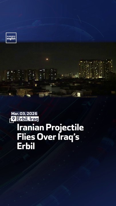 Iranian Projectile Flies Over Iraq’s Erbil
