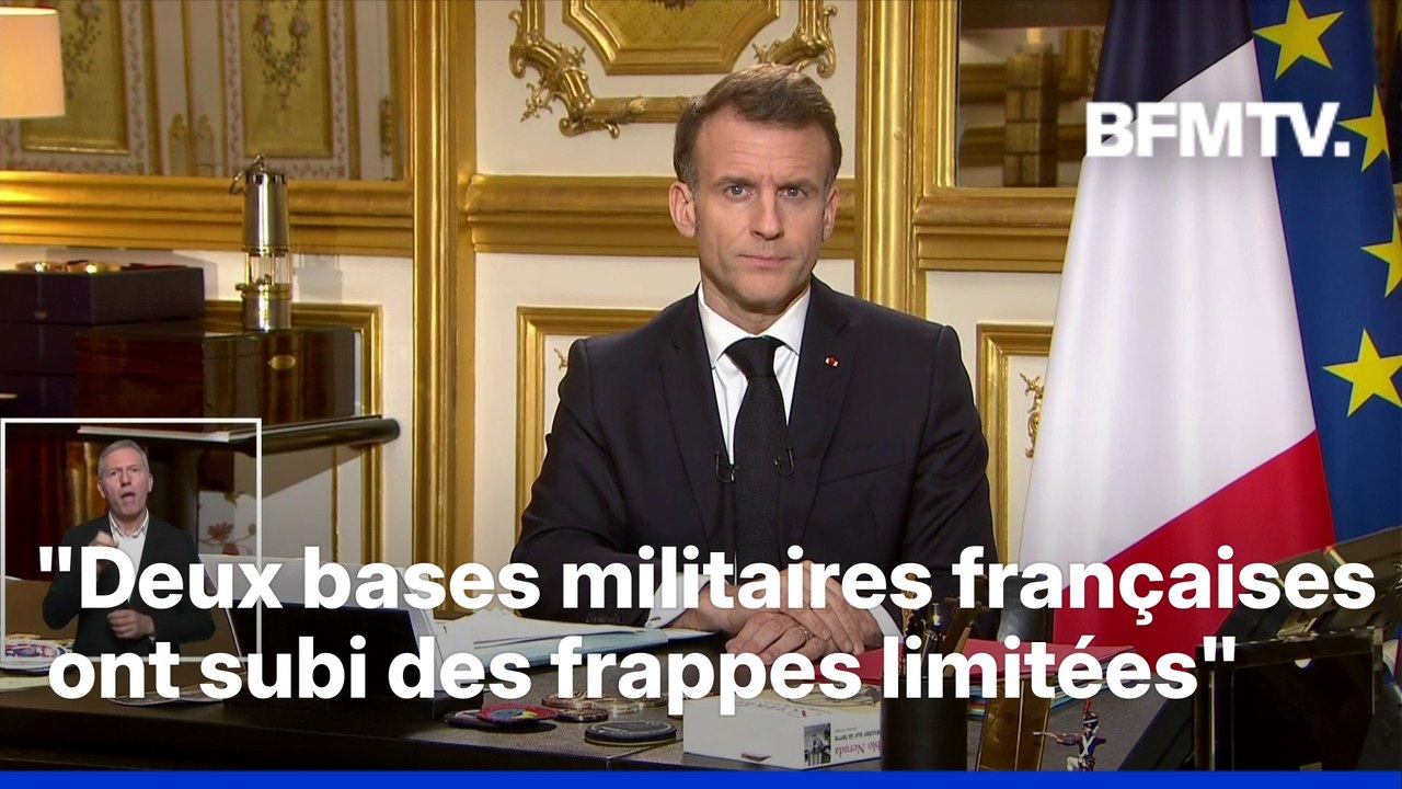 Iran: Emmanuel Macron annonce que "deux bases militaires françaises ont été touchées" n'ayant causé que "des dégâts matériels"