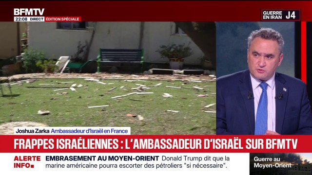 Guerre au Moyen-Orient: Il y a beaucoup moins de missiles qui sont tirés d'Iran, assure Joshua Zarka, ambassadeur d'Israël en France