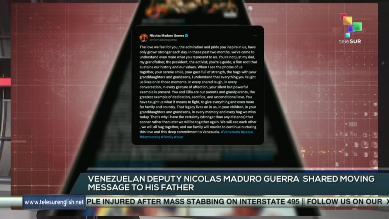 Venezuelan Deputy Nicolas Maduro Guerra shared moving message to father, Pres. Maduro