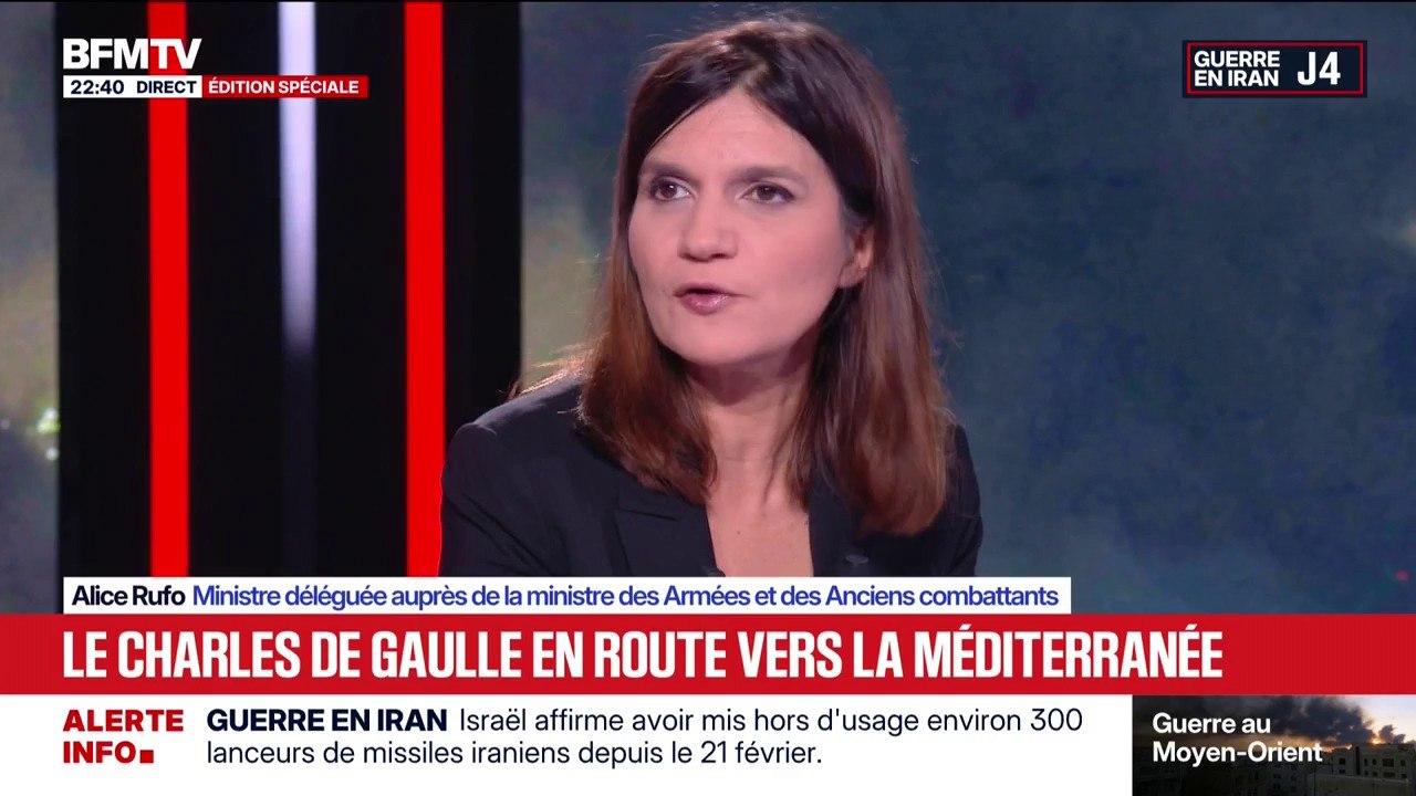Le porte-avions Charles-de-Gaulle en mer Méditerranée: "On est sur une logique défensive", explique Alice Rufo, ministre déléguée auprès de la ministre des Armées