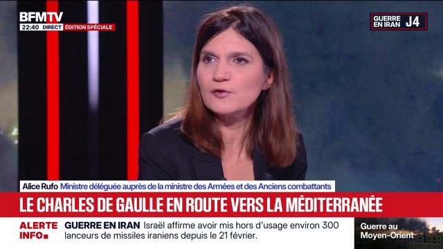 Le porte-avions Charles-de-Gaulle en mer Méditerranée: On est sur une logique défensive , explique Alice Rufo, ministre déléguée auprès de la ministre des Armées