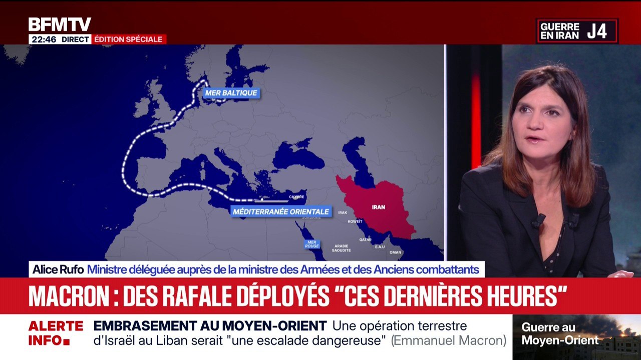 Guerre au Moyen-Orient: Alice Rufo, ministre déléguée à la ministre des Armées, explique en quoi la présence du porte-avions Charles de Gaulle est stratégique dans la région