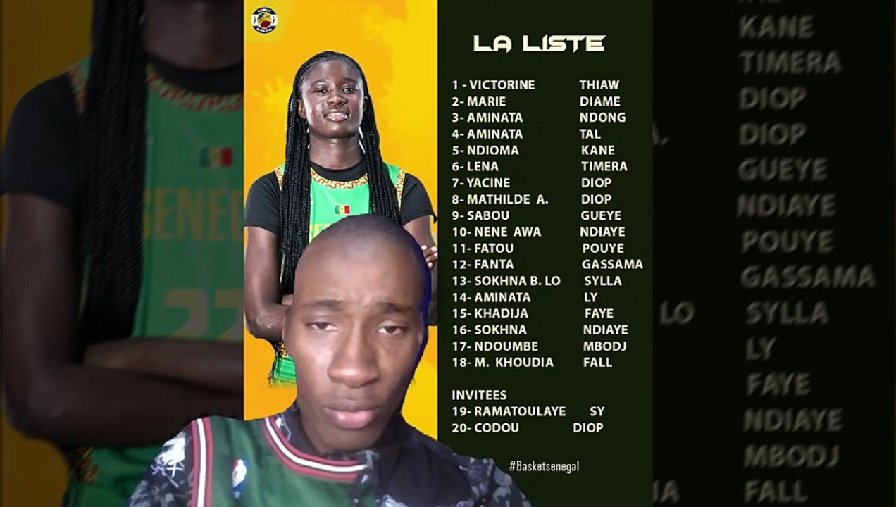VOICI LA LISTE DU SENEGAL BASKET