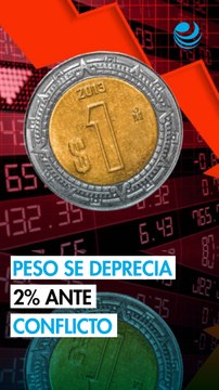 Peso mexicano cede 35 centavos frente al dólar por nerviosismo sobre Oriente Medio