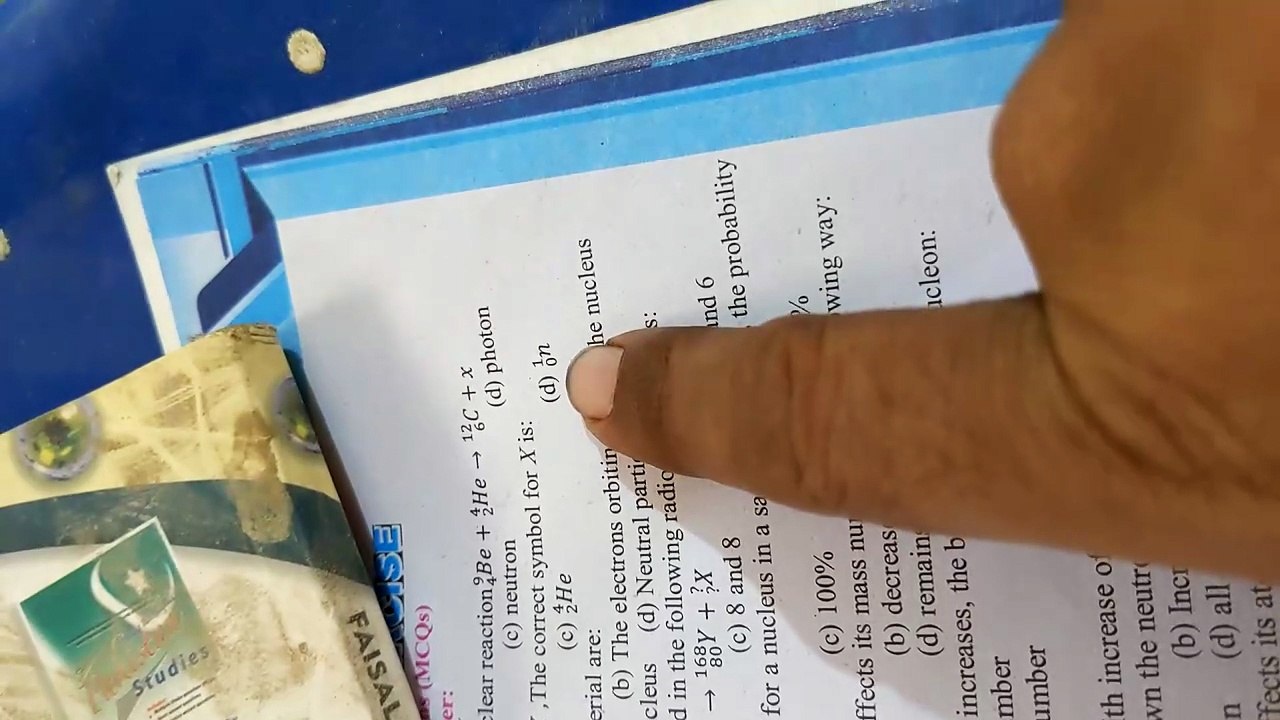 Class 12 Physics Solved mcqs  Sindh board New book Chapter No 27 Nuclear Physics