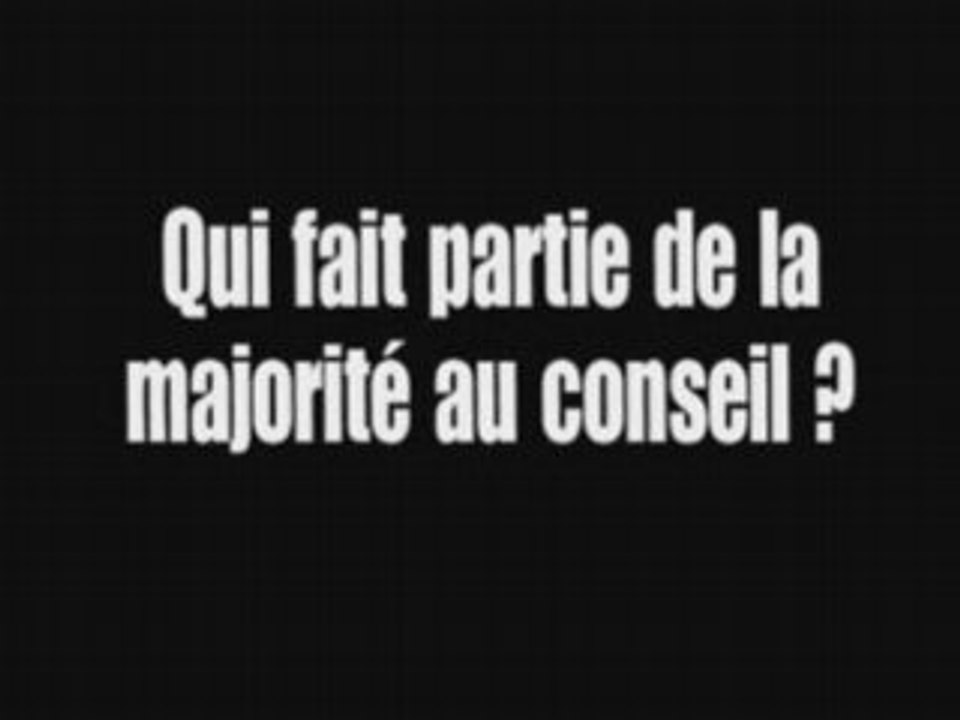 Qui est la majorité au conseil