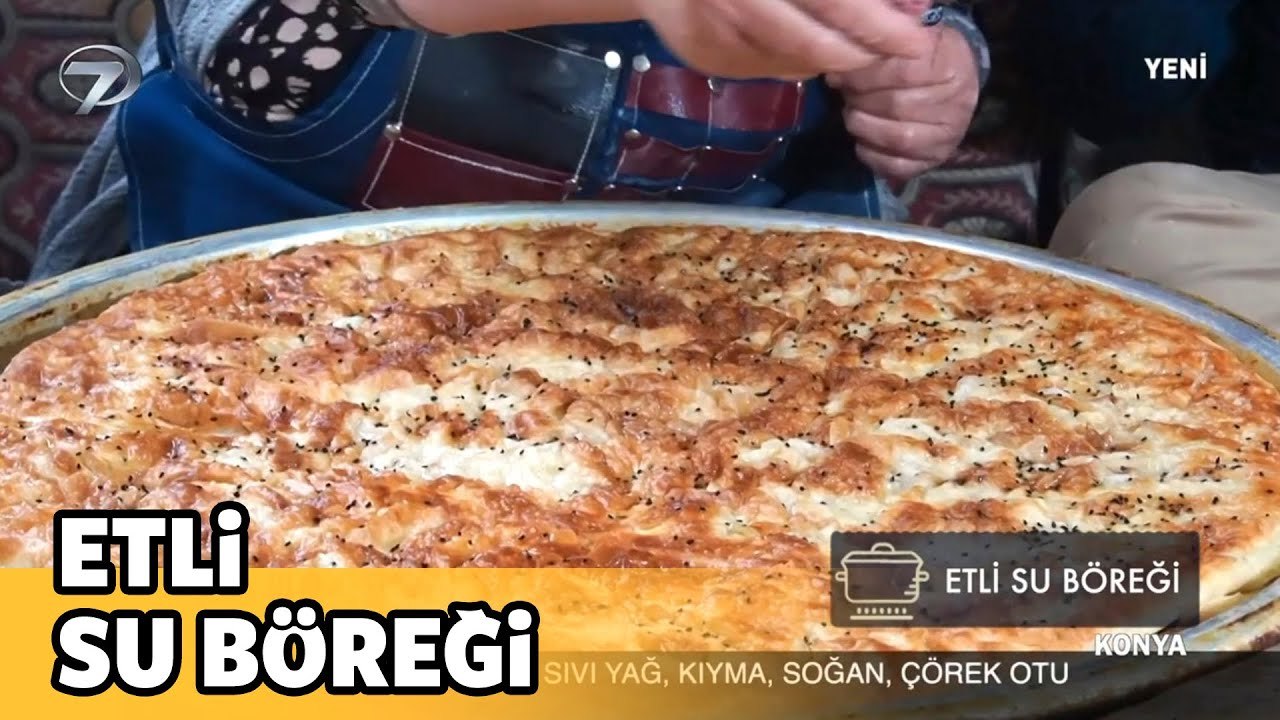 İki Lezzettin Muhteşem Buluşması Etli Su Böreği😊 #dünyanıntadı #konya