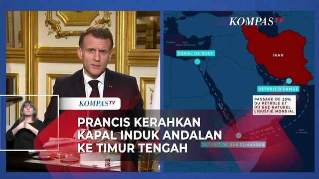 Konflik AS-Israel vs Iran Memanas! Prancis Kirim Kapal Induk ke Laut Mediterania