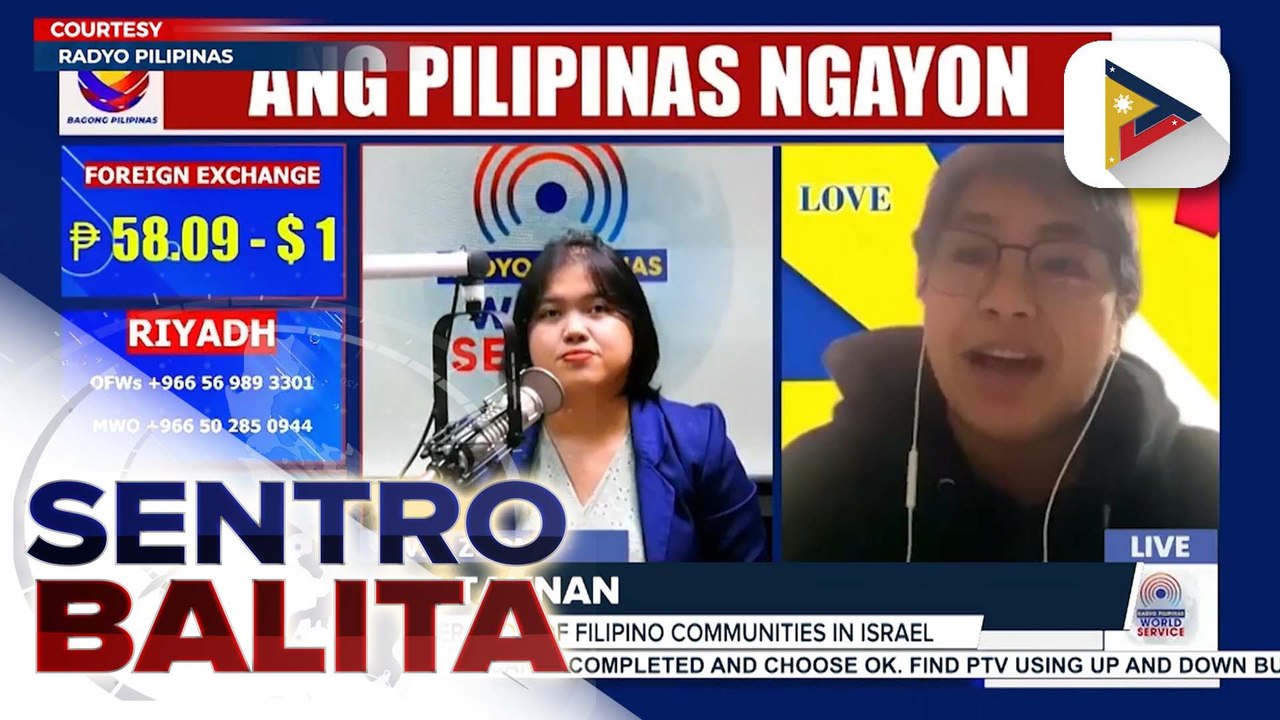 Lagay ng Filipino community sa Israel, mahigpit na binabantayan; tawag at mensahe ng kanilang pamilya sa gitna ng kaguluhan, iginiit na mahalaga |  ulat ni Steph Vicente - Radyo Pilipinas World Service