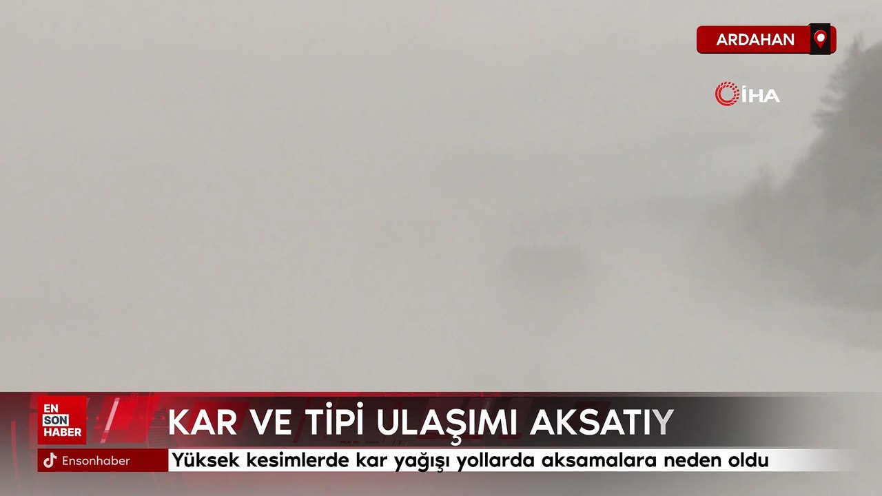Ardahan'da kar ve tipi ulaşımı aksatıyor