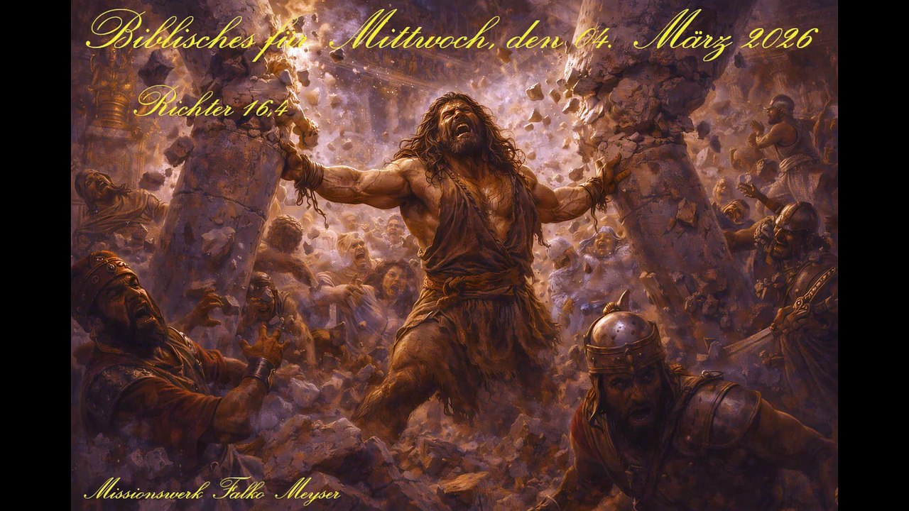 Biblisches für Mittwoch, den 04. März 2026, zu Richter 16,4