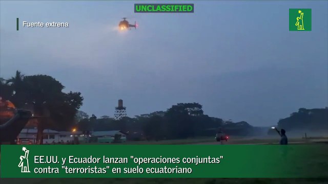 EE.UU. y Ecuador lanzan operaciones conjuntas contra -terroristas- en suelo ecuatoriano
