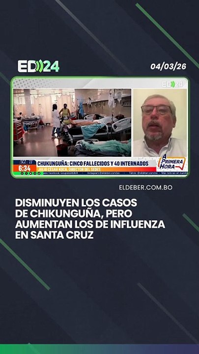 Disminuyen los casos de chikunguña, pero aumentan los de influenza en Santa Cruz