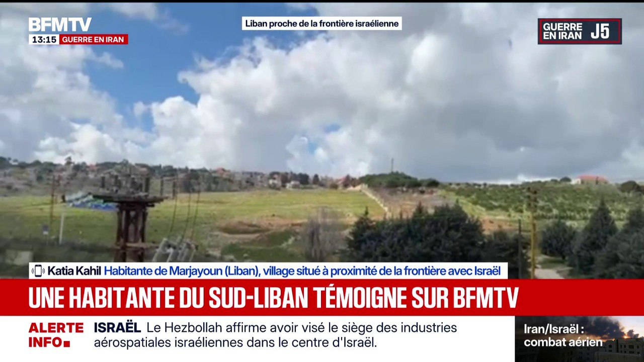Guerre au Moyen-Orient: "Il y a des drones et des roquettes", témoigne Katia Kahil, habitante d'un village situé à proximité de la frontière avec Israël