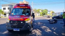 Motociclista tem lesões graves após colisão com caminhão no Bairro Coqueiral