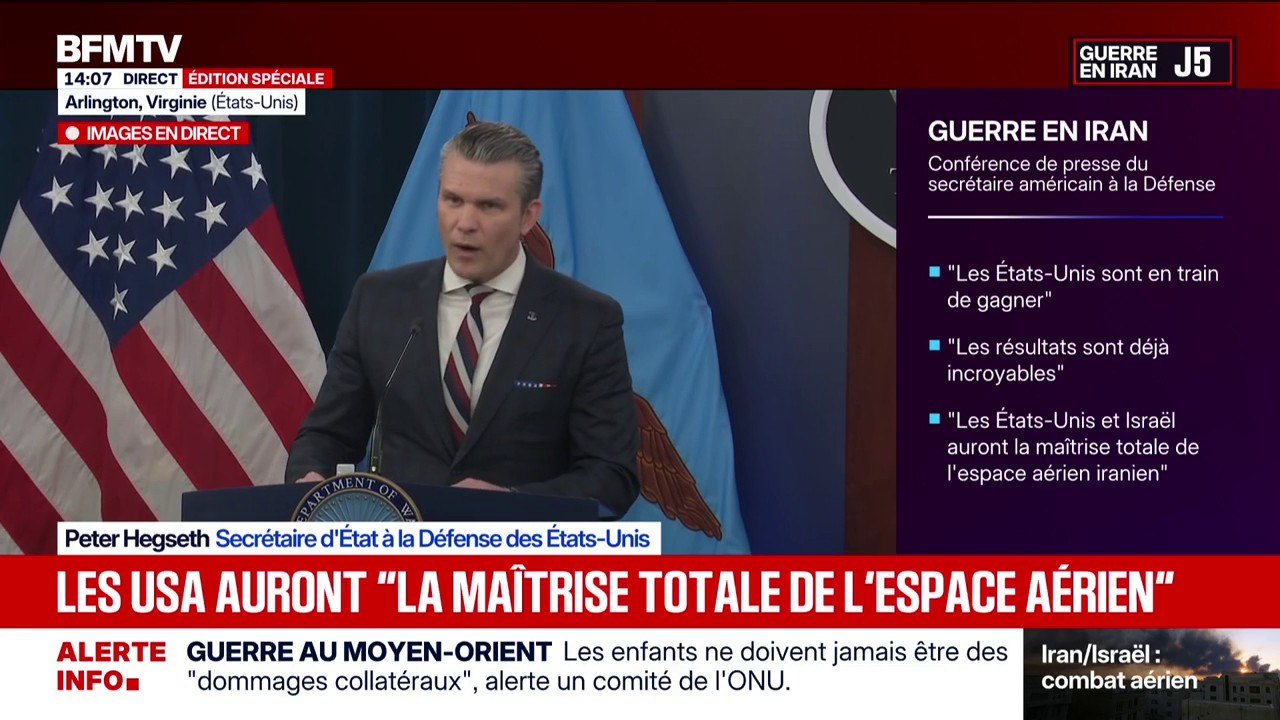 Guerre au Moyen-Orient: "Nos troupes militaires ont toutes les autorisations nécessaires", dit Peter Hegseth, le secrétaire d'État américain à la Défense