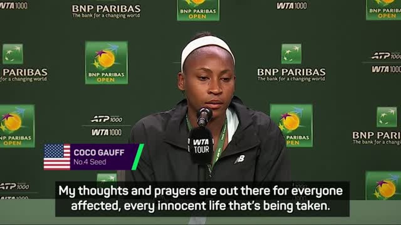 Gauff saddened by 'unnecessary' violence amid conflict in Middle East
