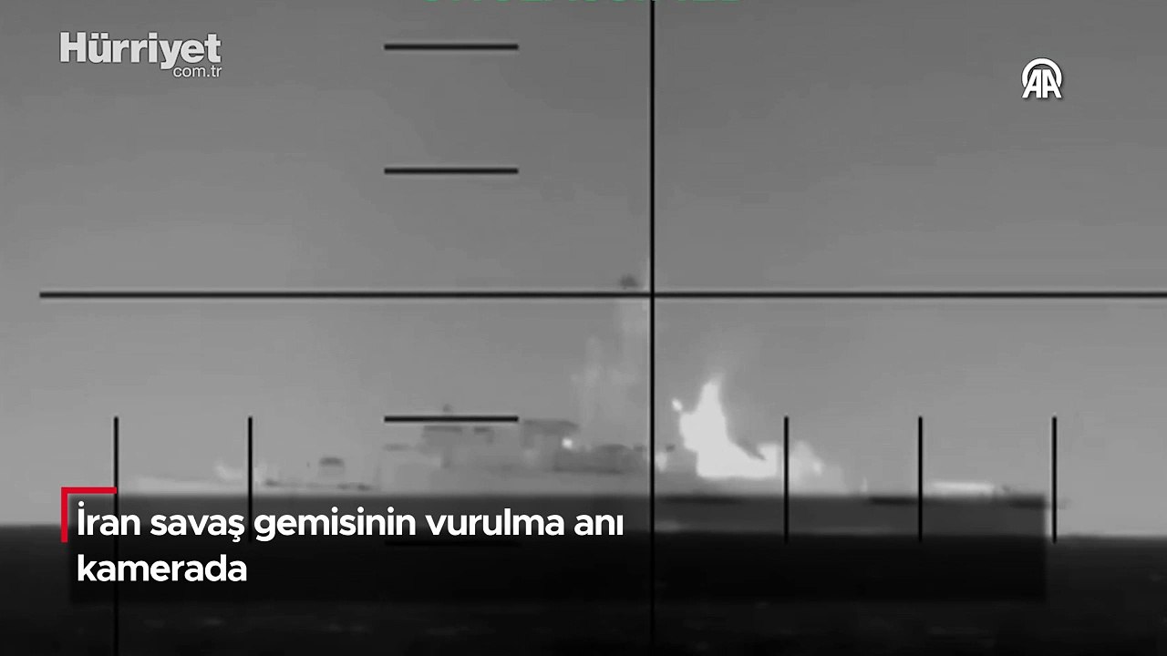 İran'ın savaş gemisi vuruldu
