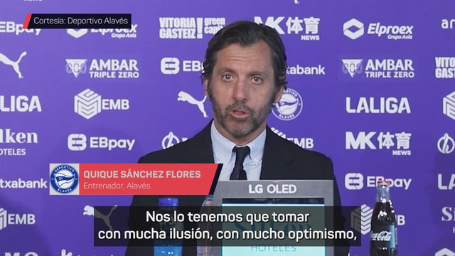 Las primeras palabras de Quique Sánchez Flores al frente del Alavés: No cogo un equipo roto