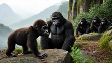 Gorilla Pulls Infant Away From Cliff Edge 🔥 A Giant’s Gentle Hand