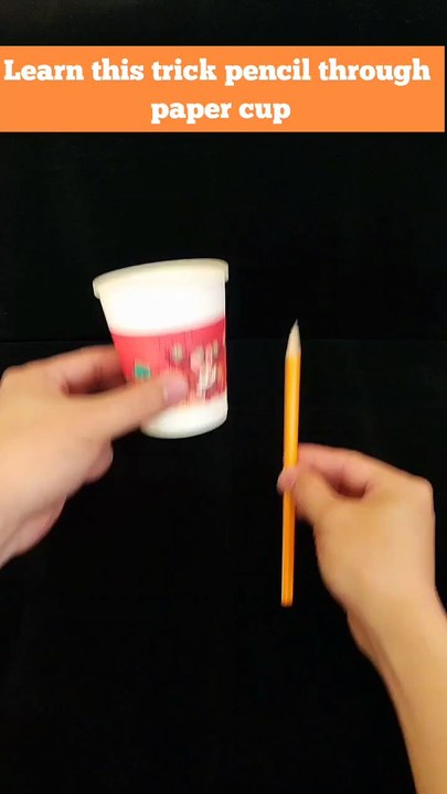 Pencil Through Paper Cup Magic Trick #shorts #viral #magictricks