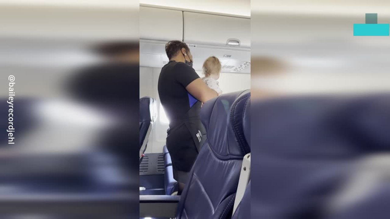 Flight Attendant Helps Mum Care for Baby mid Flight