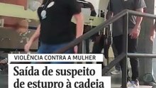 Saída de suspeito de estupro à cadeia tem tumulto