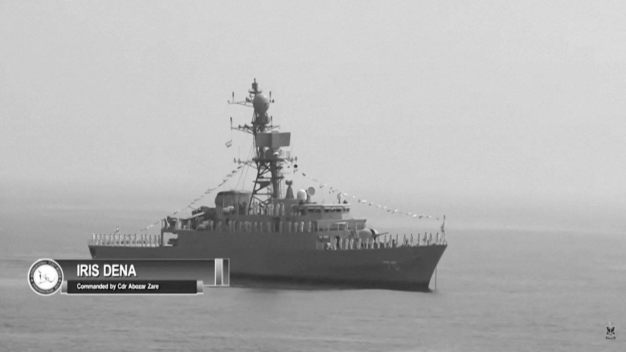 Así lucía el buque iraní hundido por Estados Unidos frente a la costa sur de Sri Lanka