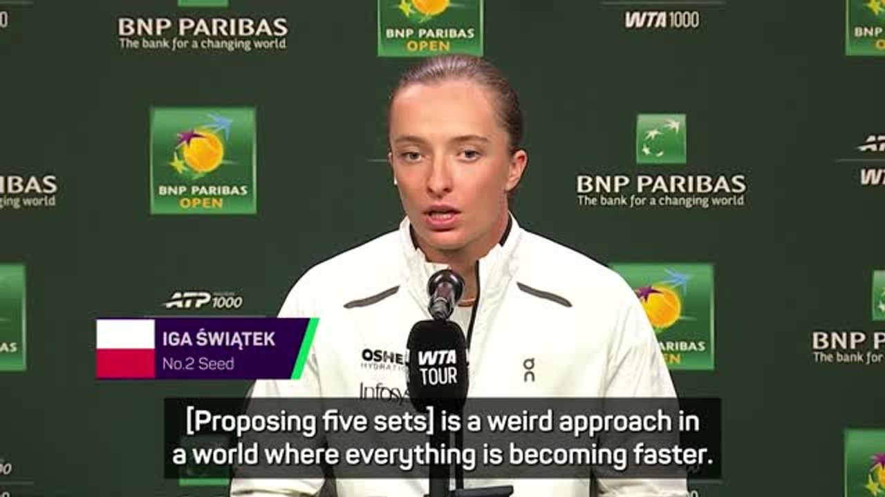 Swiatek against the proposal of five-set matches in women's grand slams
