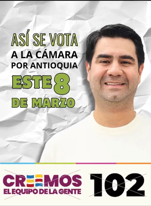Soy Simón Molina, y así puedes votar por mí a la cámara de representantes por Antioquia