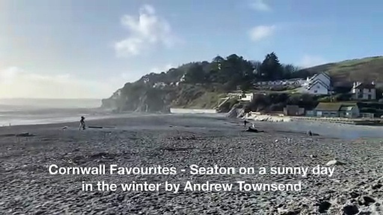 Cornwall Favourites - Seaton on a sunny day in the winter by Andrew Townsend