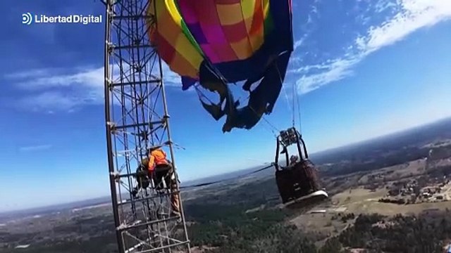 Espectacular rescate de los pasajeros de un globo aerostático en Estados Unidos