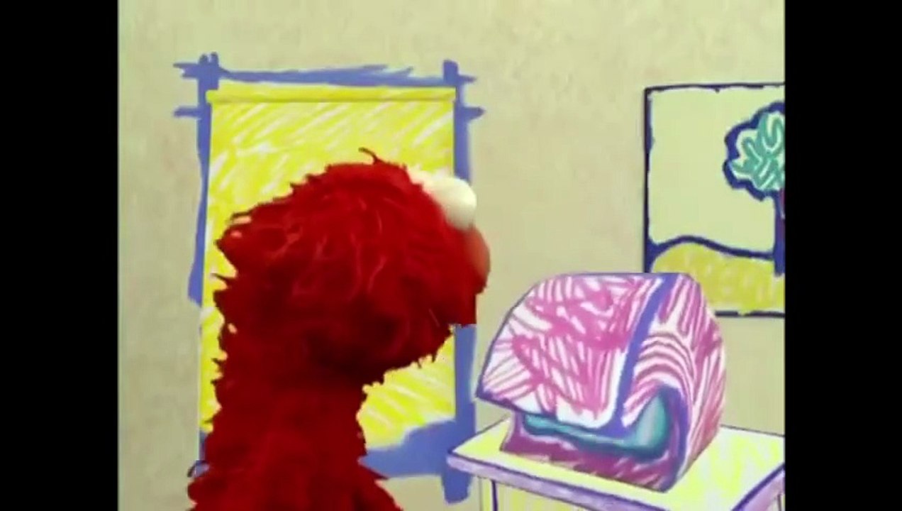 Elmo's World - Elmo wakes up TV with Cymbals