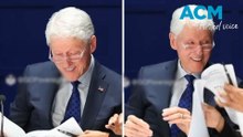 'You never had s** with any young woman?' Bill Clinton laughs looking at Epstein photos