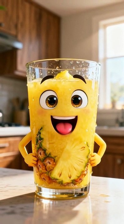 Pineapple Juice Happy Time | Cute Pineapple Juice Animation 🍍🥤