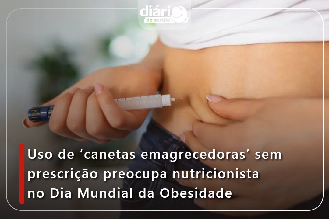 Uso de ‘canetas emagrecedoras’ sem prescrição preocupa nutricionista no Dia Mundial da Obesidade