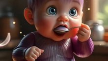 Cute Baby Fruit ASMR  🧅| AI Fruit Eating Animation #shorts #asmr #oddlysatisfying #cute