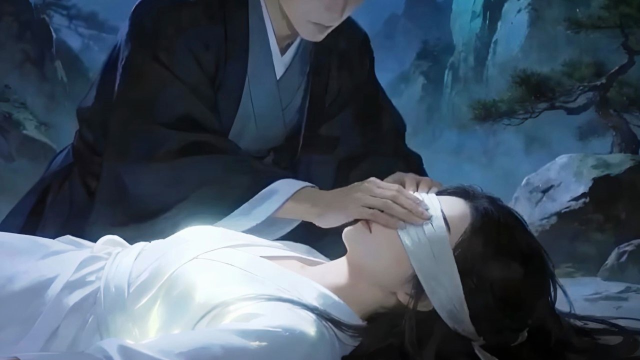 The Legend of Condor Heroes 神鵰俠侶 Drama TV  Xiaolongnu was blindfolded and kissed by someone 小龍女被人蒙住了眼睛並將對方誤認為楊過  AI Chief disciple confessed to blindfold Xiao Long Nu that night under the tree