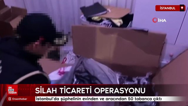 İstanbul’da şüphelinin evinden ve aracından 50 tabanca çıktı