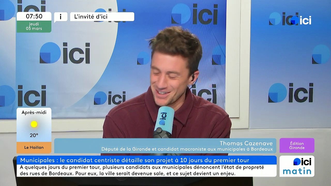 Thomas Cazenave, député de la Gironde et candidat macroniste aux municipales à Bordeaux